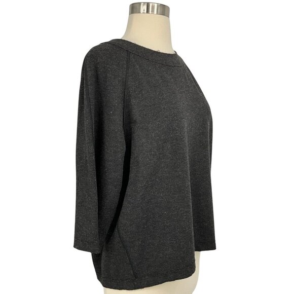 Kit and Ace Size 4 Top Gray 3/4 Sleeve Pullover Casual Pleated Back Technical - Picture 6 of 8